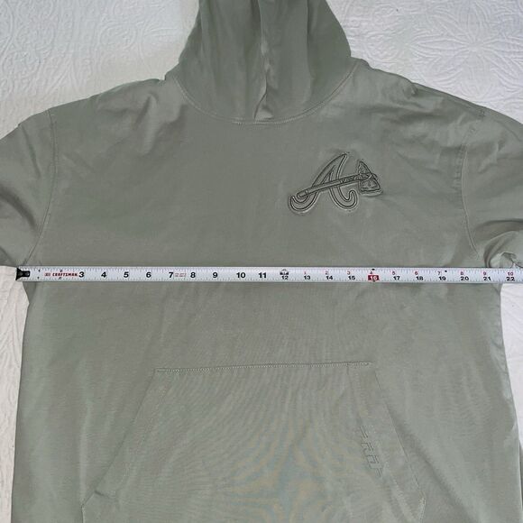 Pro Standard Atlanta Braves Green Short Sleeved Hoodie Size S - Picture 13 of 14